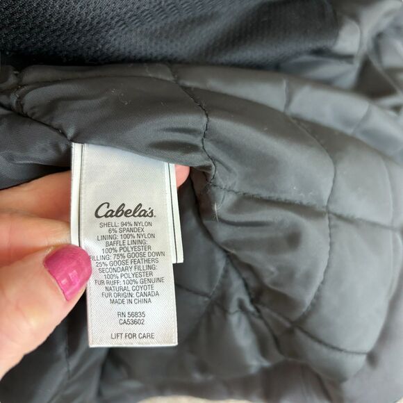 Cabela's Premier Norther Gray Down Fill Thick Winter Parka Coat Women’s XL Long - Picture 5 of 11